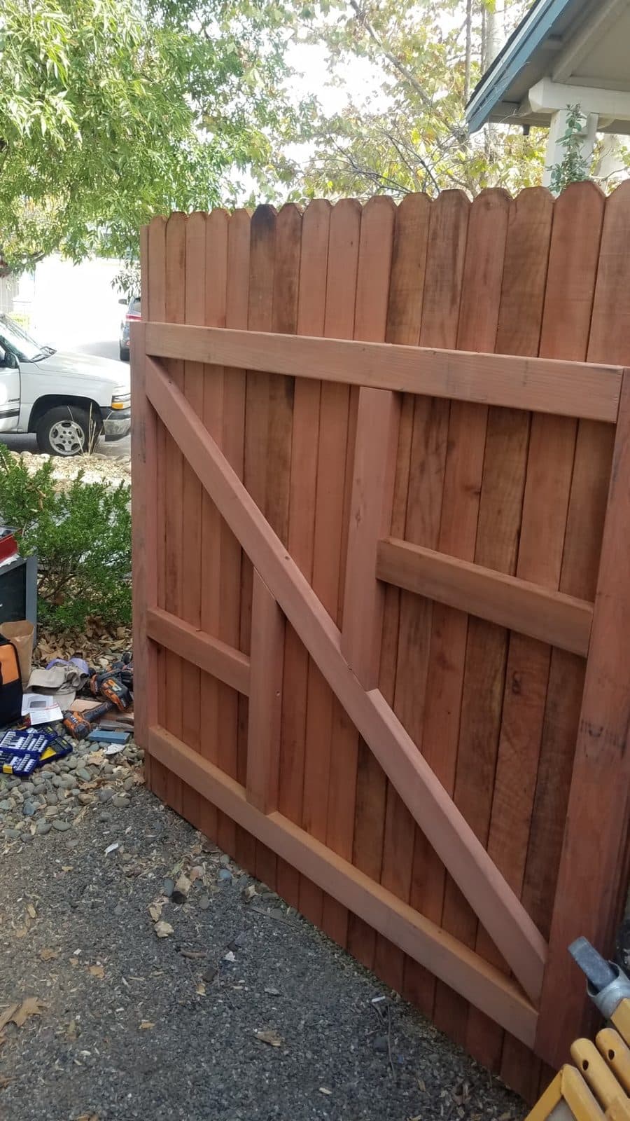 Redwood Fence Panel